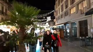 Walking in a Rainy night Cagliari Italy