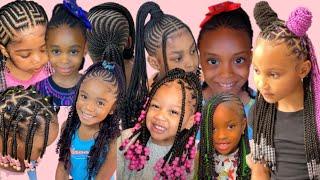 50+ Beautiful African Braids for Kids: Nice Hairstyles to Try this Season  #2025 #kidsbraids