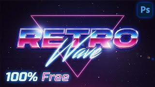 Free 80s Chrome Style Text Effect Template and how to edit! [Free PSD]