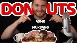 INCREDIBLY GOOD ASMR mukbang DONUTS eating and drinking tea