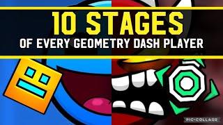 The 10 Stages of Every Geometry Dash Player