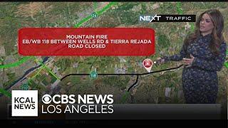 Major road closures due to Ventura County's Mountain Fire