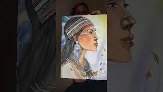 What should I title this beautiful picture?#art#dmvart #watercolorpainting#indigenousheritagemonth