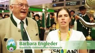 Goldmedaillen-Empfang Barbara Engleder am Flughafen München