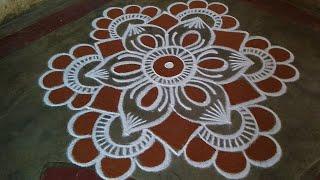 Simple daily kolam with5*3 dots|| rangoli kolangal by pavithra