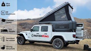 ROVERKING - Introducing the new, all-aluminum offroad truck camper, showcased on the Jeep Gladiator