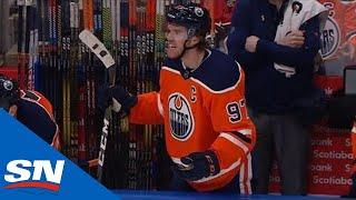 Connor McDavid Furious After Mark Giordano Appears To Clip His Leg