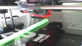 Printing stabilizer for spool holder in Transparent green PLA.