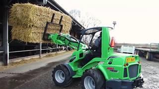 New Avant 800 Series compact articulated loader performing on the farm