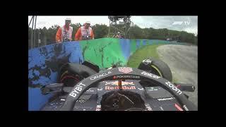 Sergio Perez Onboard Crash Hungarian Grand Prix 2023 FP1