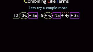 The Distributive Property and Combining Like Terms Part 1