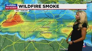 Wildfires causing hazy skies