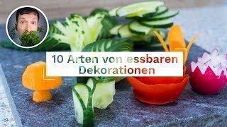 10 Arten von essbaren Garnituren - 10 easy garnish ideas | Vegane Rezepte