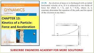 13-39 | Kinetics of a Particle | Chapter 13: Hibbeler Dynamics 14th ed |  Engineers Academy