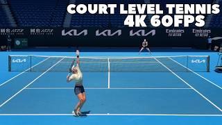 Paula Badosa vs Aryna Sabalenka Court Level Practice 2024 (4K 60FPS)