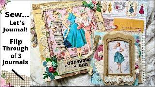 Sew Lets Journal Flip Through of 3 Handmade Journals!