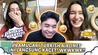 Ketemu Pramugari Turkish Airliness ?! LANGSUNG AKU BUAT SHOCK !! - Ome.TV Internasional