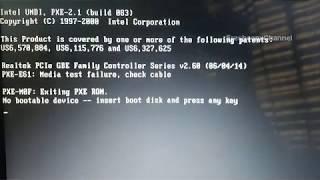 No bootable device --Insert boot disk and press any key || No Booting Windows, Laptop Lenovo Ideapad