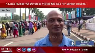 A Large Number Of Devotees Visited Old Goa For Sunday Novena