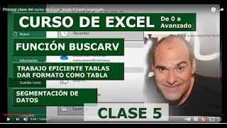 Clase 5 del curso de Excel desde 0 hasta Avanzado, función BUSCARV y gestión eficaz de tablas.