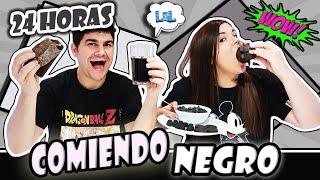 24 HORAS COMIENDO NEGRO / All Day eating Black food Challenge / LOL Retos Divertidos