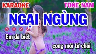 Karaoke Ngại Ngùng Tone Nam Nhạc Sống