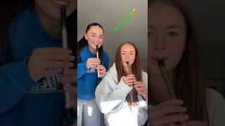 Irish girls are rocking the tin whistle! #tinwhistle IG:ciaramccrystal6 & IG:niamhmccrystal_