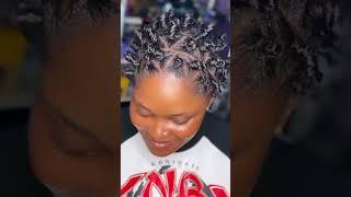 Bantu knots on her natural hair #hairstyle #shortvideo #shortsviral #bantuknot