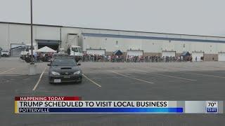 Former President Donald Trump visits Potterville today