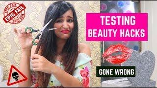 TRYING WORST MAKEUP HACKS *5 MINUTE CRAFTS*