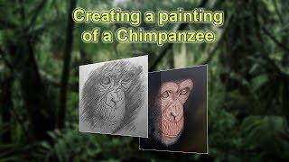 Creating a painting of a Chimpanzee