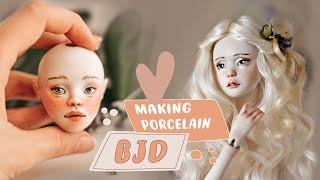 Making porcelain ball-jointed doll - the process and behind the scenes