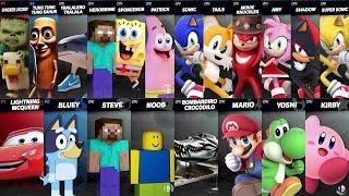 Sonic vs Mario vs Kirby vs Tralalero Tralala vs Bombardiro Crocodilo | Super Smash Bros Ultimate