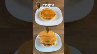 CÓPIA VS ORIGINAL - PANQUECAS AMERICANAS  #receitasfaceis #receita #cafedamanha #receitas