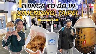 Exploring Taipei's XIMENDING Nightlife | Street Food, Boba Milk Tea, Shopping & Arcades in TAIWAN