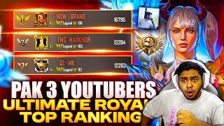 WORLD's RECORD ULTIMATE ROYALE TOP 3 RANK PAKISTAN MK Gaming BEST Moments in PUBG Mobile