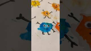 Messy Monster #art #colors #christmas #children #funny #diy #easydrawing #viralshorts