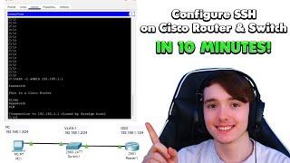 Configure SSH in 10 Minutes! | CCNA Packet Tracer Router & Switch SSH Configuration Tutorial!