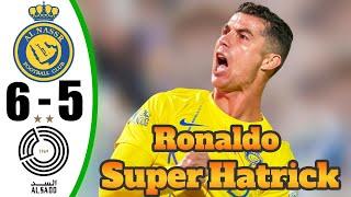 Ronaldo Super Hat-Trick In 5 Min  AL Nassr vs AL Sadd 6-5 - All Goals & Highlights - 2024