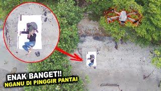 Terekam Drone Bocil Lagi Mantab Mantab di Pinggir Pantai