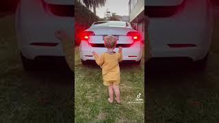 Kids LOVE the Tesla light show  #shorts #teslamodel3