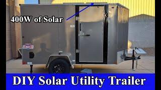 Utility Solar Trailer: 6.5kW AC Output, 4.8kWh LiFePO4, 8000W Solar Input and AC Charger