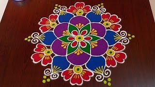 9×5dots beautiful sankranti chukkala muggulu|easy sankranti rangoli|Pongal kolams#Rang Kaa Rangoli