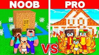 Having a NOOB vs PRO ELEMENTAL Family In Minecraft!