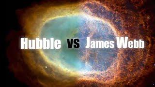 COMPARISON: James Webb versus Hubble Space Telescope! #shorts