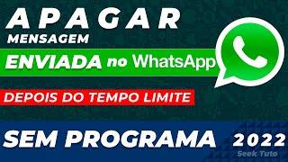  COMO APAGAR MENSAGEM NO WHATSAPP DEPOIS DO TEMPO LIMITE | 2022