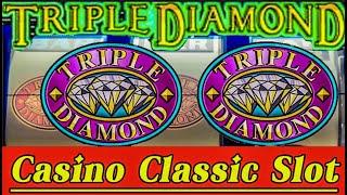 Old School 3 Reel Triple Diamond Casino Classic Slot