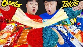 ENG SUB) ASMR MUKBANG FIRE Noodle & HOT DOG & CHEESE PIZZA & Tteokbokki EATING SOUND ! (BULDAK)