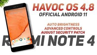 Havoc OS 4.8 Official Rom | Redmi Note 4 | Android 11 | Advanced Controls, Auto Brightness Icon