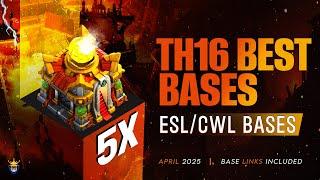 TH16 War Base 2025 | 5 BEST TH16 War Bases with Base Link for Clash of Clans